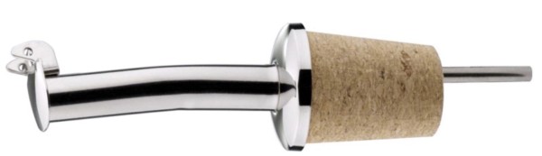 Flaschenausgiesser 9 cm Naturkorken mit Luftrohr und Klappe