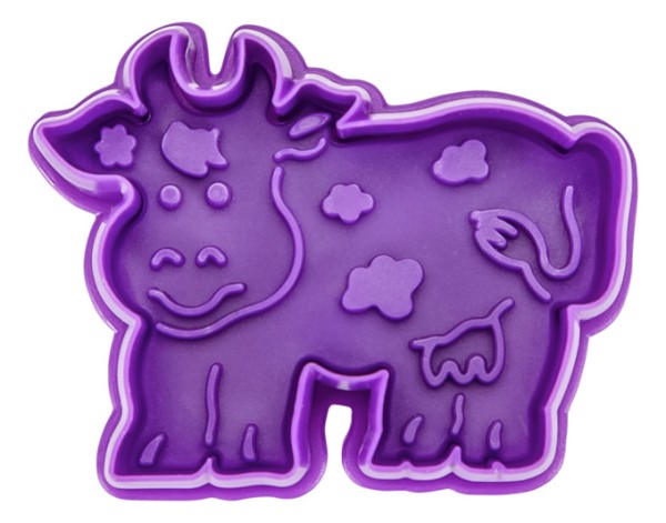 Ausstecher Kuh 7 cm violett