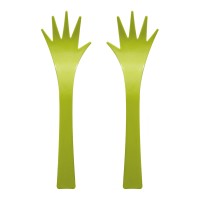 1x Pasta- & Salatbesteck Helping Hands aqua blau
