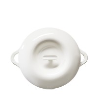 Bombance Porzellandeckel für Kasserolle D29cm alab. weiss
