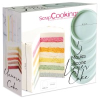 5 Silikonbackformen für Layer Cake