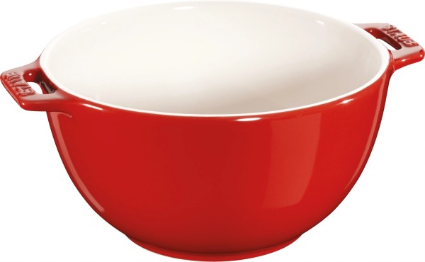 Keramik Servierschüssel, Kirschrot 3.2l D25cm