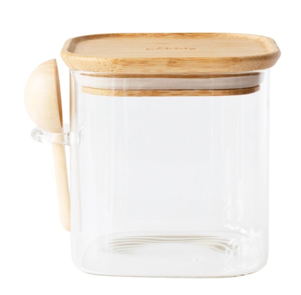 Vorratglas mit Bambusdeckel 0.8l und Messlöffel 5ml