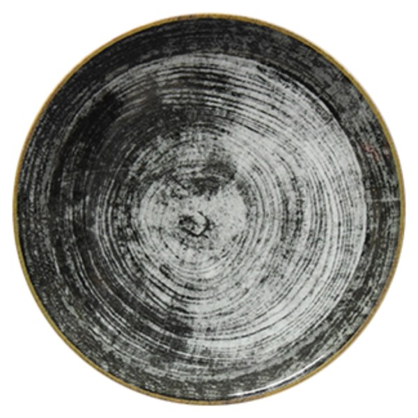 Black round Dessertteller D21cm