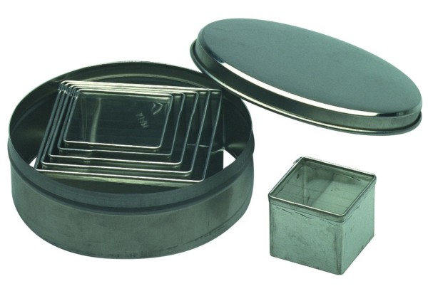 Teigausstecher Set 6tlg quadr. 3.5cm 4cm 5cm 5.5cm 6.5cm 7cm