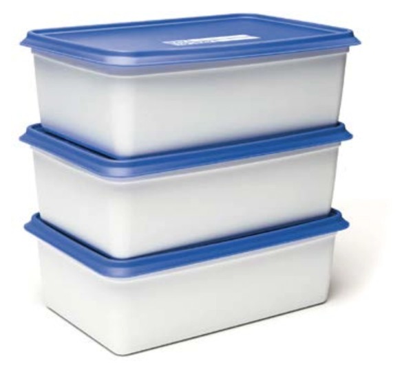 Alaska 3Stk. Gefrierbox 2000ml Cobalt Blue