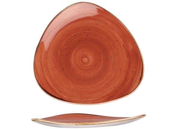 Stonecast Spiced Orange Triangel Teller flach 26.5cm