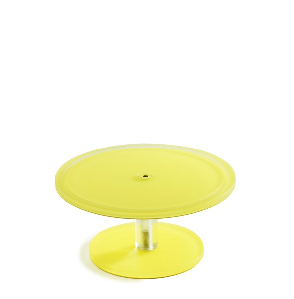 Sweety Tortenplatte auf Fuss D23cm gelb Nacryl