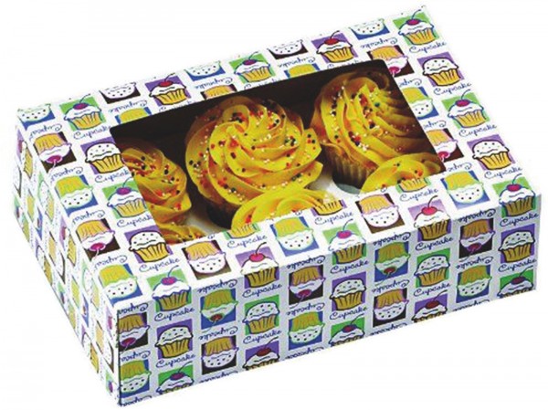 Cupcake Box für 6 Stück, Cupcake Heaven, 2 Stk., 24.5x17x7.5