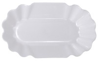 Pommesschale weiss 19.5x11.5cm H: 3.5cm, Polypropylen