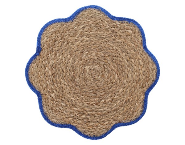 Tischset Geflecht blau ø 38