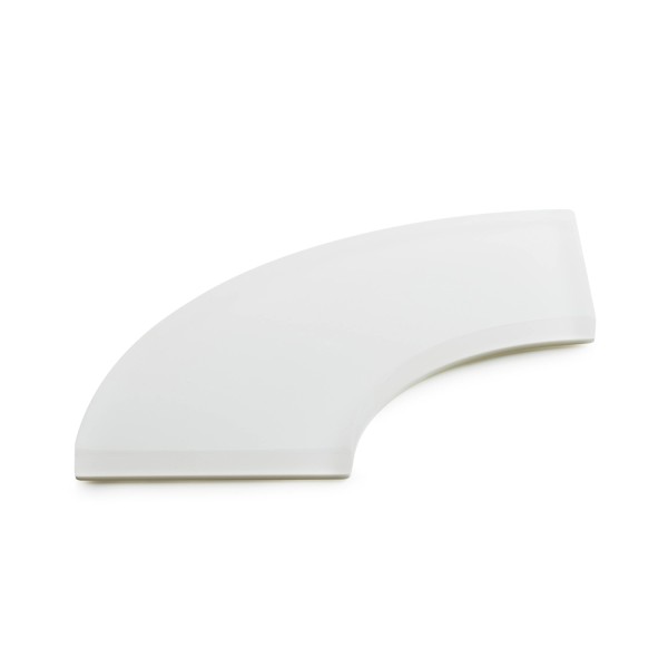 Ice Servierplatte Strasse 1/4 Kreis 22x10x1cm Nacryl weiss
