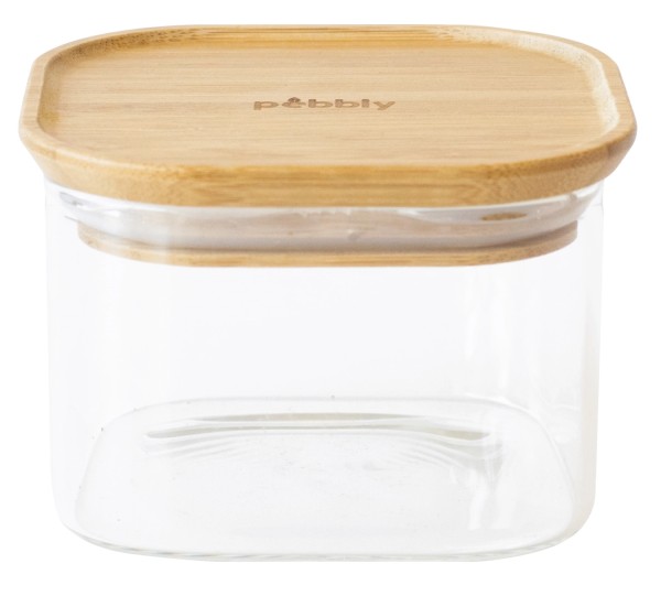 Vorratsglas mit Bambusdeckel 0.5l 11x11x7cm