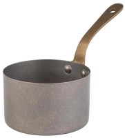 Stielkasserolle D9.5cm H5.5cm edelstahl vintage
