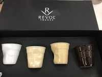 Espresso Knitterbecher 8 cl, 4er Set Geschenkverpackung