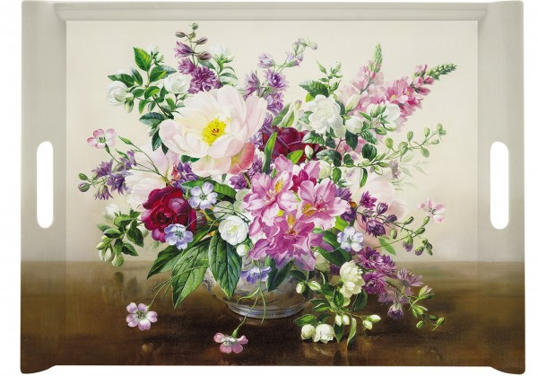Bouquet Naturel Tablett m. Griffen 52x37 cm