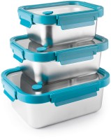 3er Set Etern Lunchbox Edelstahl rechteckig