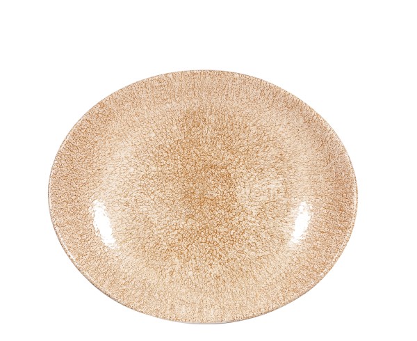 S.P. Raku Garnet Orange Teller oval 27x22.9cm