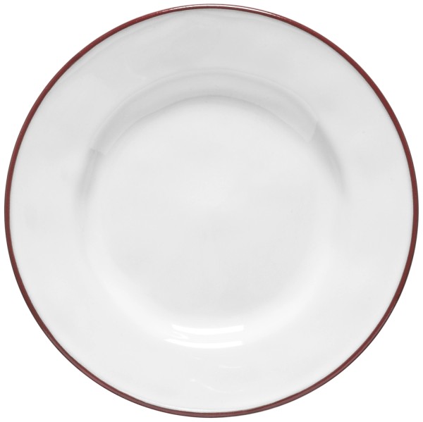 Beja Vorspeisenteller D14.8cm H2.4cm weiss-rot