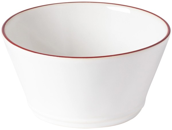 Beja Obstschale D14.2cm H7.2cm 45cl weiss-rot