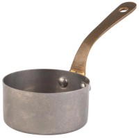 Stielkasserolle D7cm H3.5cm edelstahl vintage
