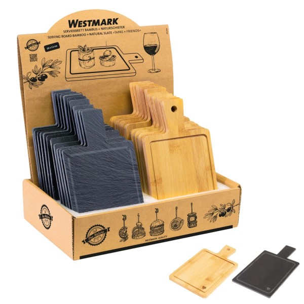 Display 24 Stk. Tapas und Friends, Tapasplatten, eckig