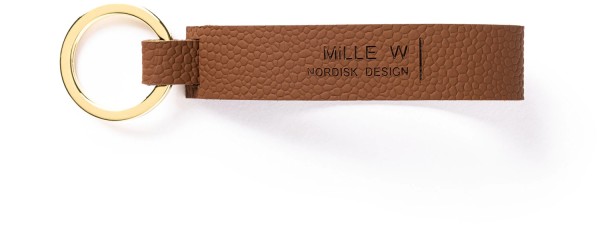 Schlüsselanhänger classic gold cognac