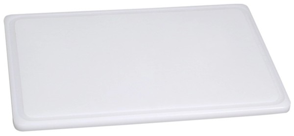 Schneidbrett weiss 60x40cm H: 2cm mit Saftrille mit Füsschen