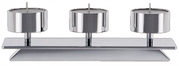 Kerzenhalter Trave 5, B: 48cm D: 6cm verchromt glanz