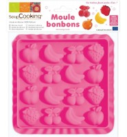 Silikonform für Bonbons "Früchte"