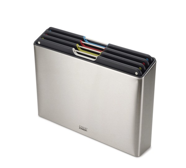 Folio Steel 4tlg. Schneidebrett-Set Edelstahl