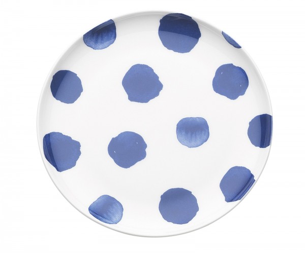 Indigo Appetizer Teller, Punkte, w/b, Ø 15.5 cm