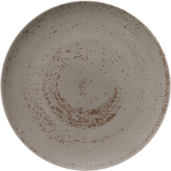Pottery Unique Lightgrey Teller flach rund coupe 17cm