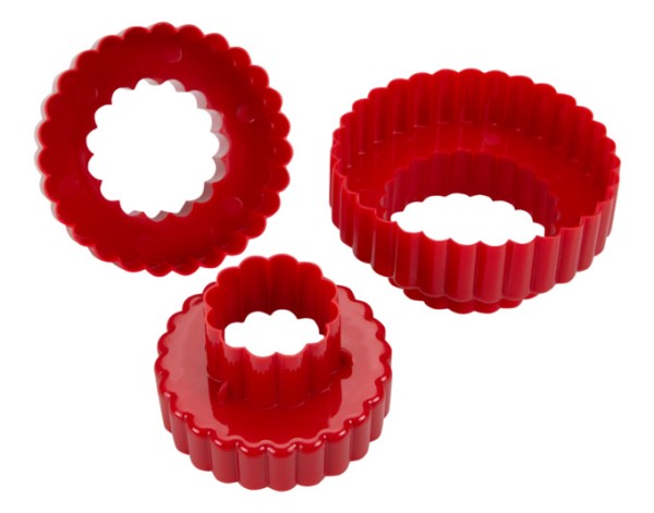 Ausstecher Set Rund ø 9cm rot