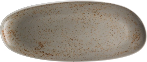 Pottery Unique Lightgrey Platte asymmetrisch coupe 38x16cm
