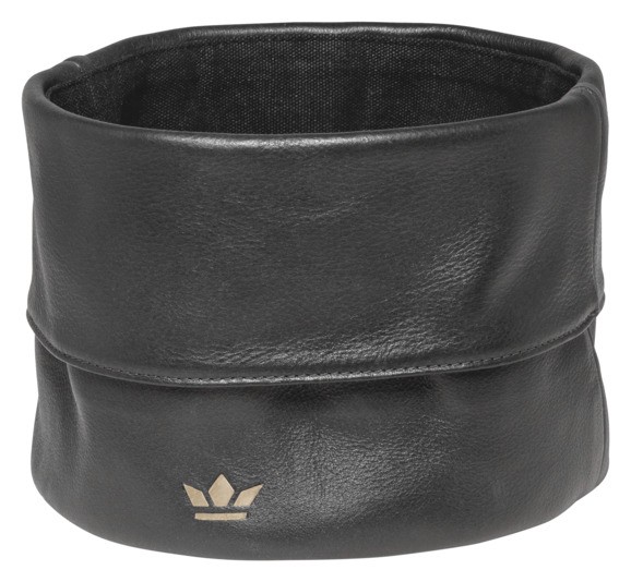 Brotkorb Leder classic black