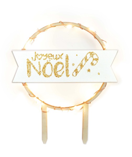 Cake Topper mit LED-Beleuchtung Joyeux Noël