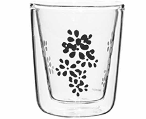 Lily Espressoglas weiss/schwarz, doppelwandig 7.5 cl