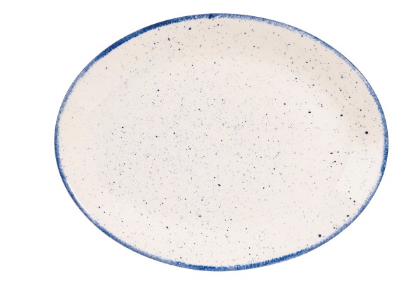 Stonecast Hints Indigo Blue Teller oval 30.5cm
