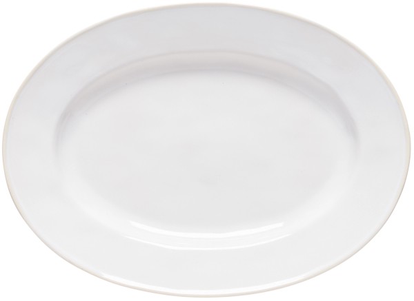 Beja Platte oval 30x21.6 H3.3cm weiss-creme