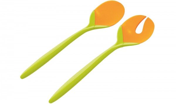 Duo Salatbesteck Tulpe kiwi/orange 28 cm