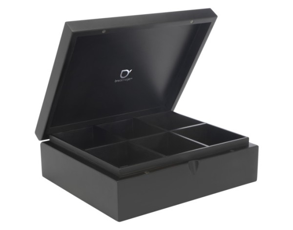 Teebox schwarz 6 Fächer