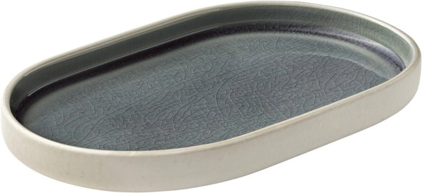 Playground Nara Platte oval grau 18cm