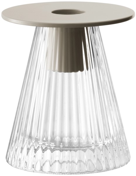 Beacon Kerzenständer H10cm clear concrete grey