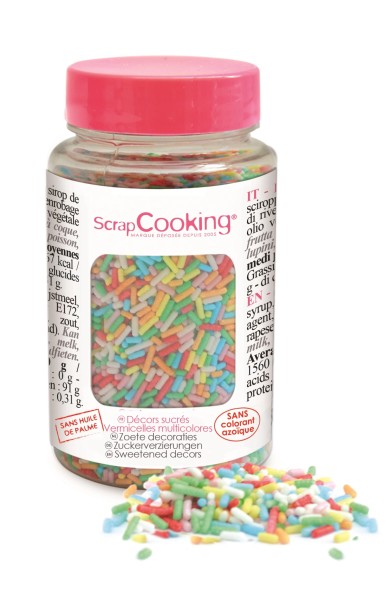 Zuckerstreusel Konfetti mehrfarbig 80g