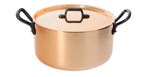 PRIMA MATERA Bratentopf 20cm Kupfer mit Deckel Ind.