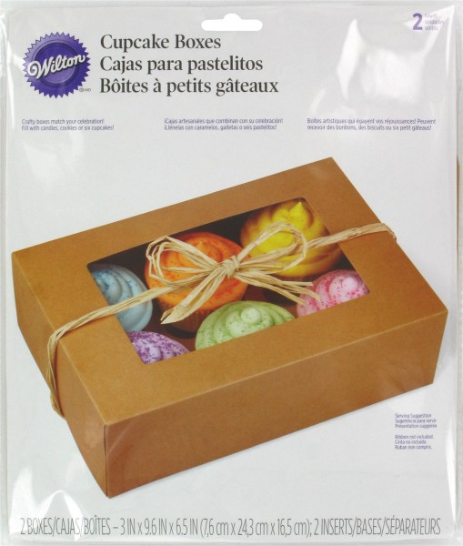 Cupcake Box für 6 Stück, Natur
