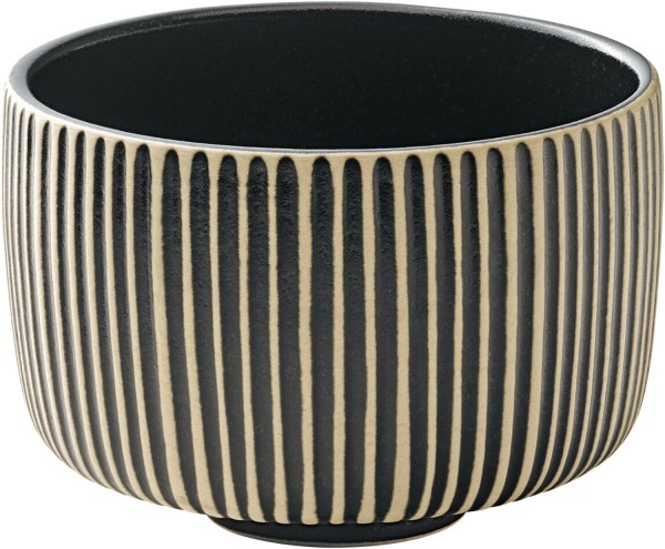 Playground Nara Becher nieder Relief schwarz weiss 0.3lt