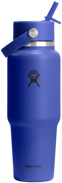 Trinkflasche Travel Wide Flex Deckel Strohhalm 945ml capri b