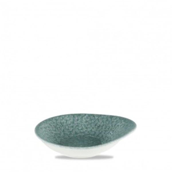 S.P. Raku Topaz Blue Schale Organic 16x14.5cm
